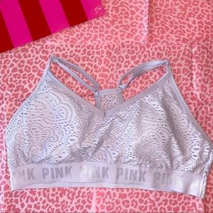 VS Pink Ultimate Sport Bra Lightly Lined Lavender Size Large